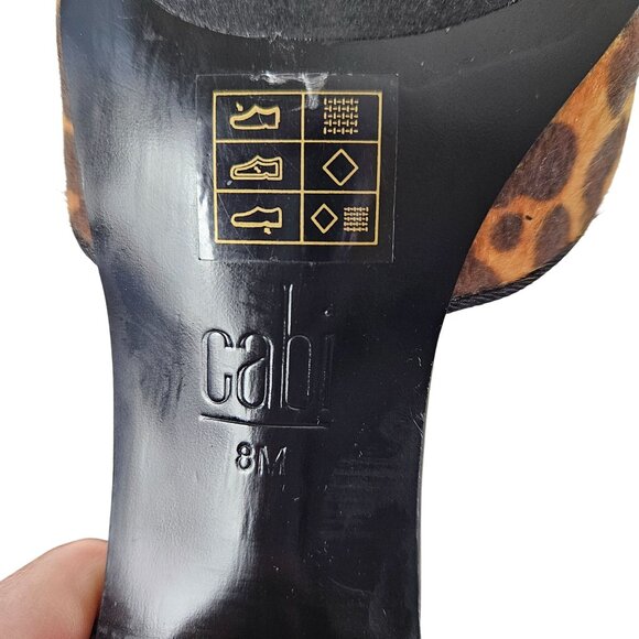 Cabi Womens Shoes Size 8M Leopard Print Block Heel Ankle Strap Pumps 2" Heel - Picture 8 of 12